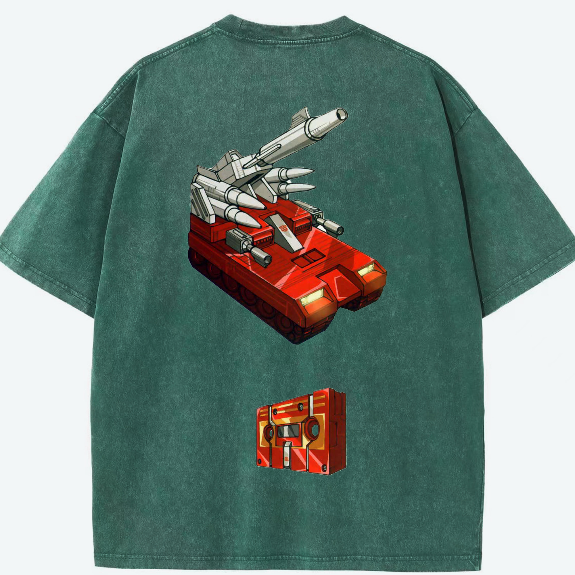 （画像用）  綿100% ヴィンテージ風 半袖Tシャツ（背面プリント）